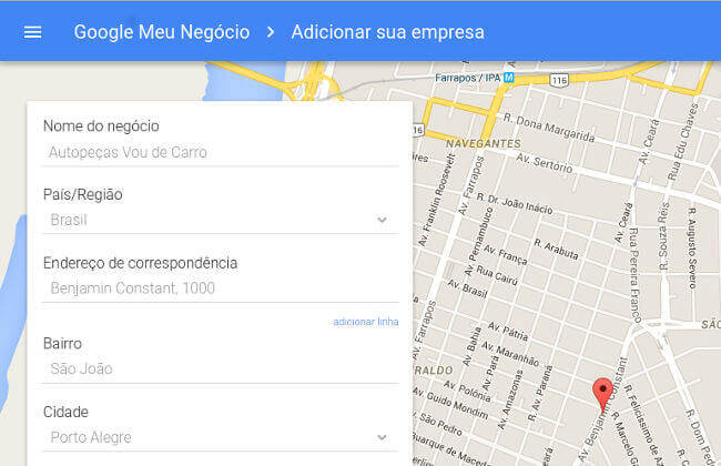 aparecer no google maps - passo 2