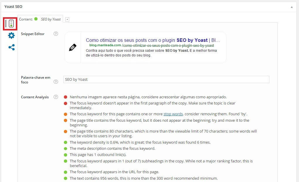 Configuração do plugin Yoast