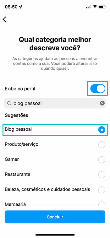 Categoria Blog Pessoal