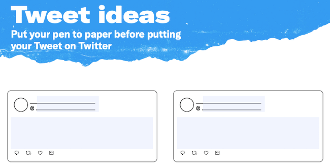 Screenshot da seção para rascunhar ideias de tweets no 2022 Twitter Planner