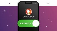 Ilustração do aplicativo do DuckDuckGo