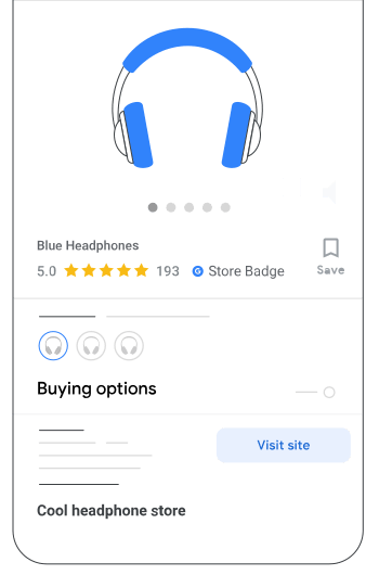 Screenshot do emblema que será mostrado junto aos produtos das lojas com melhor desempenho no Experience Scorecard do Google Shopping