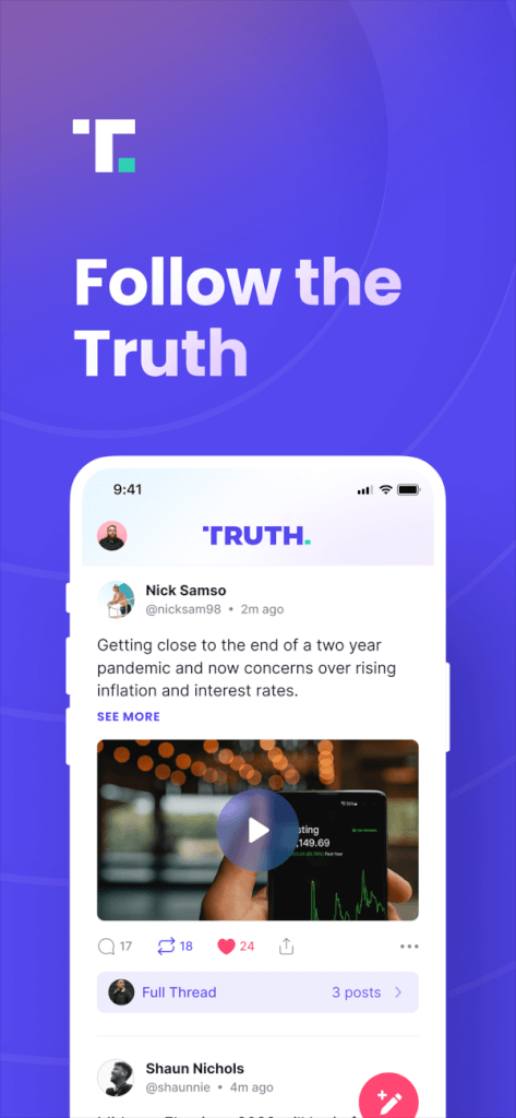 Screenshot de um Truth no Truth Social