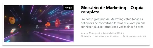 Exemplo de títulos escritos com clareza