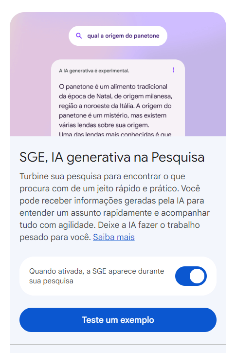 Como usar a Busca Generativa?
