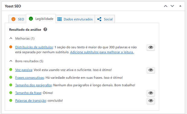 Melhorar Legibilidade do Yoast SEO no WordPress